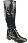 Women’s  leather boots, lined officer boots, flat 225 ElitaBut