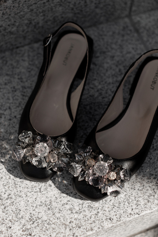 Obuwie Damskie Sandały Czarne z Kryształkami Skóra naturalna 215 ElitaBut