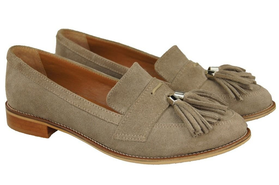 Shoes Women's loafers Natural Leather Velor 134 ElitaBut