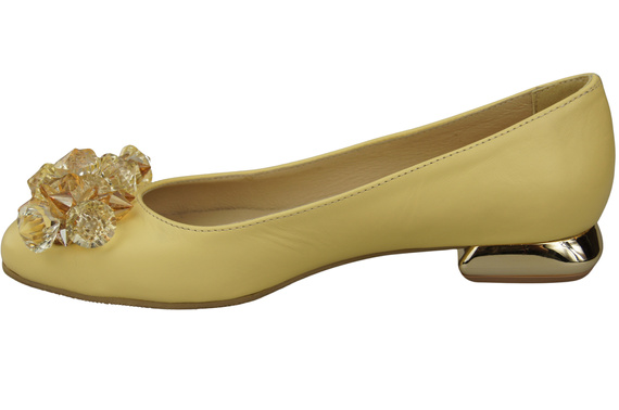 Women's Pumps with Crystals Flat Natural Leather 216 ElitaBut