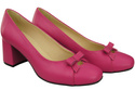Women's Pumps with a Bow, Natural Leather and Low Heel 203 ElitaBut