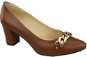 Classic Women's Pumps Shoes made of Natural Leather with a Gold Decorative Chain 200 ElitaBut