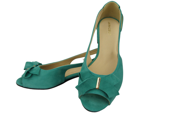 Obuwie Sandały Damskie Turkusowe Skóra Naturalna Zamszowa 994 Z Połączenie Stylu i Komfortu ElitaBut