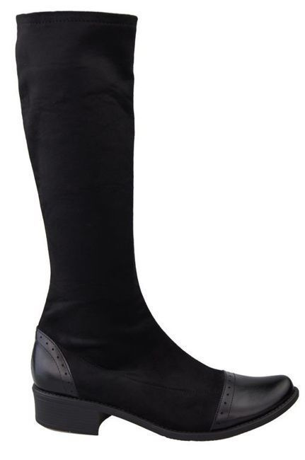 Obuwie Kozaki Damskie Oficerki z zamkiem rozciągliwy stecz 477 ElitaBut