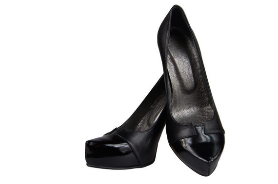 Obuwie Damskie Czółenka skóra naturalna Czarne 897 ElitaBut