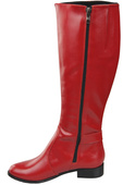 Women’s  leather boots, lined officer boots, flat 225 ElitaBut