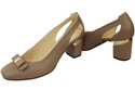 Shoes Women's pumps in Natural Leather with Decorative Heel 199 ElitaBut