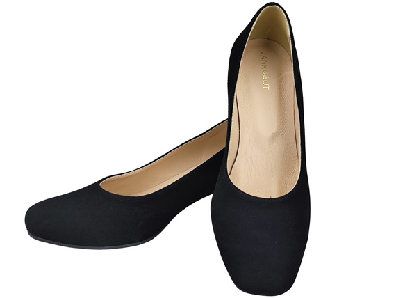 Comfortable Women's Shoes Pumps with Decorative Heel Natural Suede Leather 219 From ElitaBut