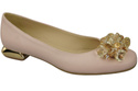 Women's Pumps with Crystals Flat Natural Leather 216 ElitaBut