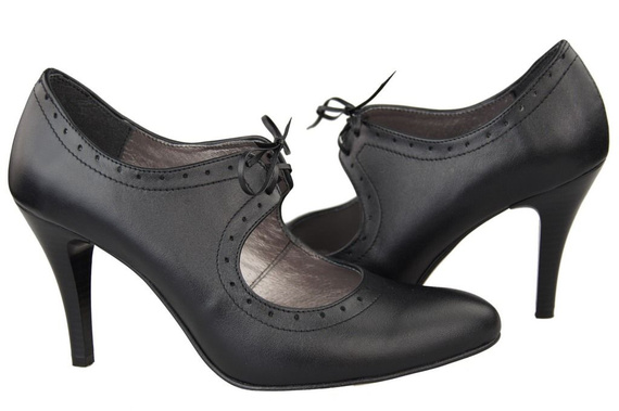 Women's shoes Natural leather black 553 ElitaBut