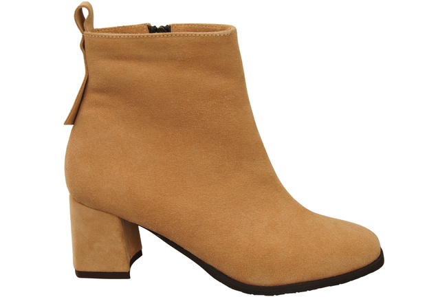 Women’s ankle boots in genuine suede leather, stable block heel, with zipper – 224 ElitaBut