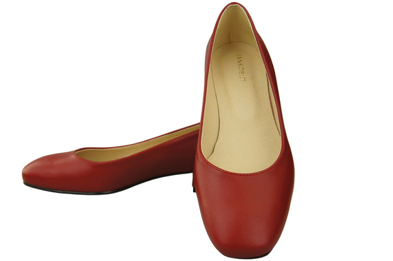 Comfortable Women's Shoes Flat Pumps, Natural Leather 204 ElitaBut