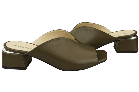 Women's Shoes High-Heeled Flip-Flops Natural Leather 210 ElitaBut