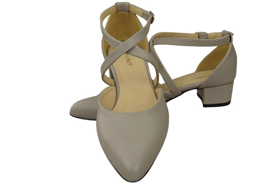 Women’s Leather Sandals with Straps Low Heel 223 ElitaBut