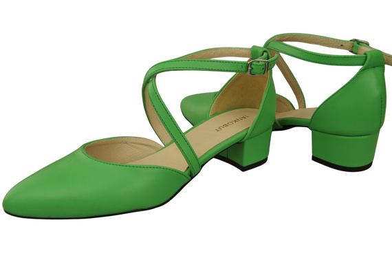 Women’s Leather Sandals with Straps Low Heel 223 ElitaBut