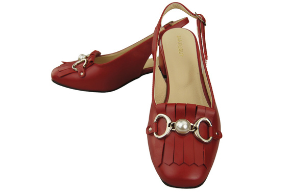 Women's Shoes Sandals Decorated with Fringes Natural Leather 208 ElitaBut