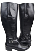 Women’s  leather boots, lined officer boots, flat 225 ElitaBut