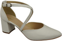 Elegant Leather Sandals with Open Sides on a Stable Heel 218 ElitaBut