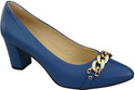 Classic Women's  Pumps Shoes made of Natural Leather with a Gold Decorative Chain 200 ElitaBut