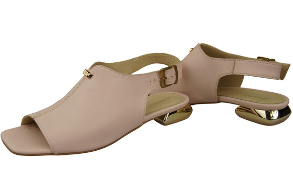 Comfortable Women's Shoes Sandals Flat Gold Heel Natural Leather 207 ElitaBut