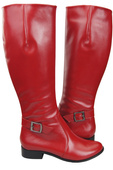 Women’s  leather boots, lined officer boots, flat 225 ElitaBut