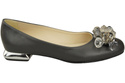 Women's Pumps with Crystals Flat Natural Leather 216 ElitaBut