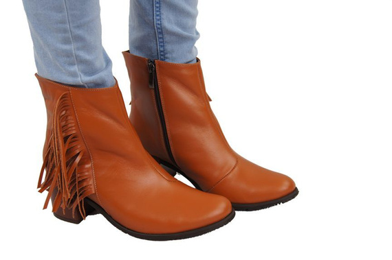 Obuwie Botki Damskie skóra naturalna 935