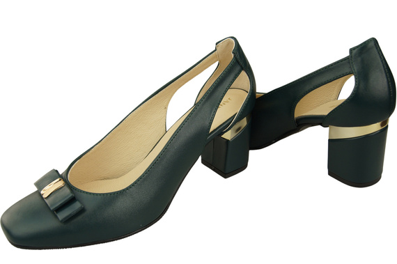 Shoes Women's pumps in Natural Leather with Decorative Heel 199 ElitaBut