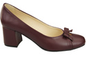 Women's Pumps with a Bow, Natural Leather and Low Heel 203 ElitaBut