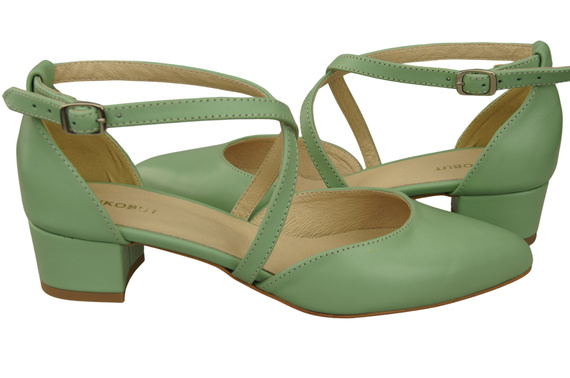 Women’s Leather Sandals with Straps Low Heel 223 ElitaBut