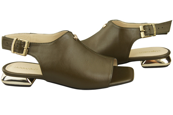 Comfortable Women's Shoes Sandals Flat Gold Heel Natural Leather 207 ElitaBut