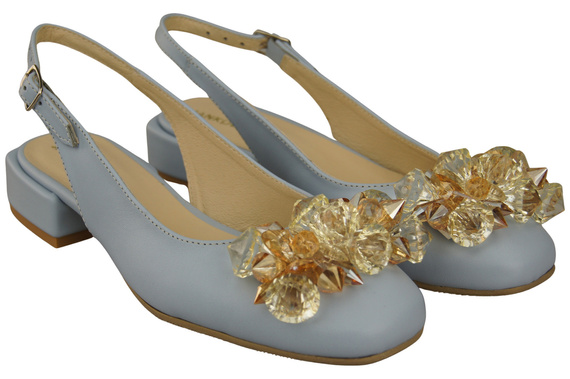 Women's Shoes Sandals with Crystals Natural Leather 215 ElitaBut