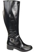 Women’s  leather boots, lined officer boots, flat 225 ElitaBut