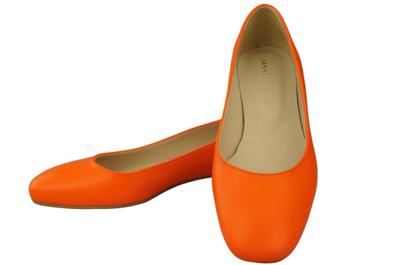 Flat Women's Shoes Pumps Decorative Heel Natural Leather 209 ElitaBut