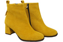 Women’s ankle boots in genuine suede leather, stable block heel, with zipper – 224 ElitaBut