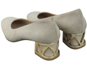 Comfortable Women's Shoes Pumps with Decorative Heel Natural Suede Leather 219 From ElitaBut