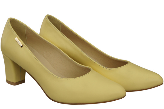 Classic Smooth Pumps Shoes Women's Black Natural Leather 213 ElitaBut