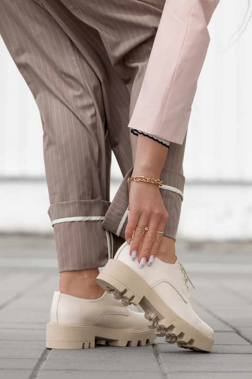 Women's shoes Lace-up leather Natural 180 ElitaBut