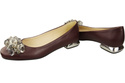 Women's Pumps with Crystals Flat Natural Leather 216 ElitaBut