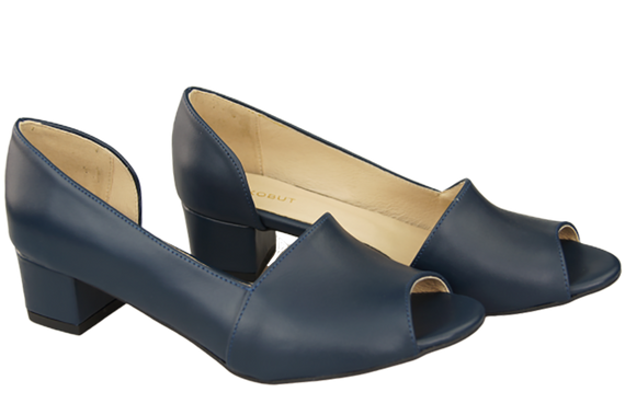 Obuwie Damskie Sandały Granatowe Skóra Naturalna 147 ElitaBut