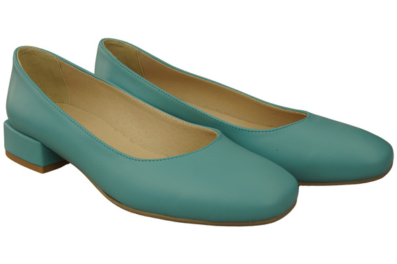 Comfortable Women's Shoes Flat Pumps, Natural Leather 204 ElitaBut