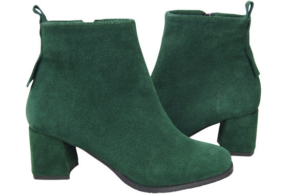 Women’s ankle boots in genuine suede leather, stable block heel, with zipper – 224 ElitaBut