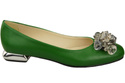Women's Pumps with Crystals Flat Natural Leather 216 ElitaBut