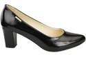 Classic Smooth Pumps Shoes Women's Black Natural Leather 213 ElitaBut