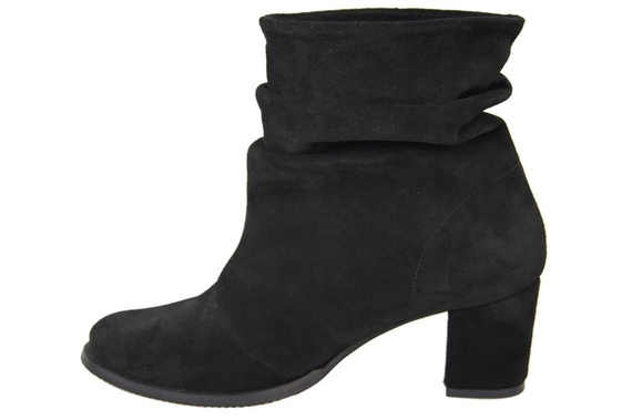 Obuwie Damskie Botki skóra naturalna Czarne 986 ElitaBut