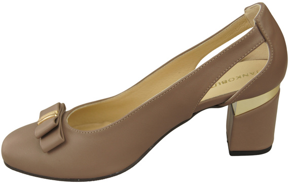 Shoes Women's pumps in Natural Leather with Decorative Heel 199 ElitaBut