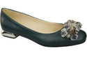 Women's Pumps with Crystals Flat Natural Leather 216 ElitaBut