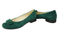 Obuwie Damskie Baleriny Malachitowy skóra naturalna Zamszowa 126 ElitaBut