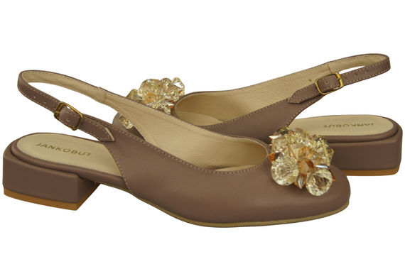 Women's Shoes Sandals with Crystals Natural Leather 215 ElitaBut
