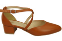 Women’s Leather Sandals  with Straps Low Heel 223 ElitaBut